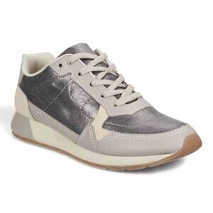 NEW LOVE RIO women's addison lace-up sneakers in grey/pewter